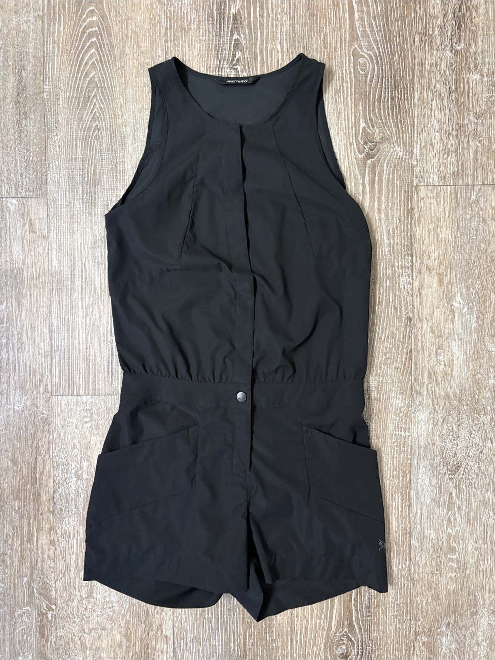 Arc'teryx Black Sleeveless Romper with Front Pockets